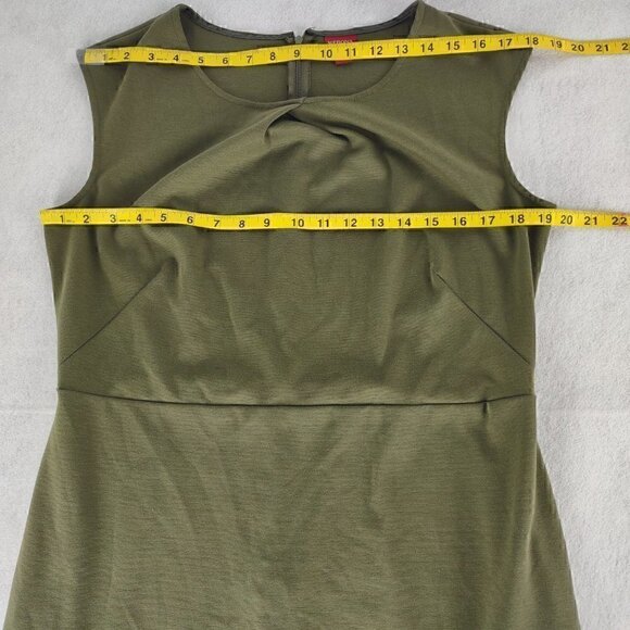 Merona Women's Olive Green Sleeveless, Zipper in Back Dress Size Large - Picture 7 of 11